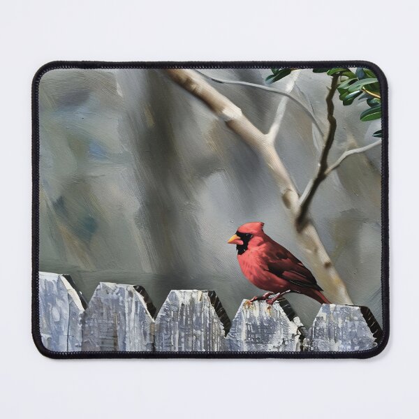 Item preview, Red Cardinal on Fence designed and sold by tomorrowsart.