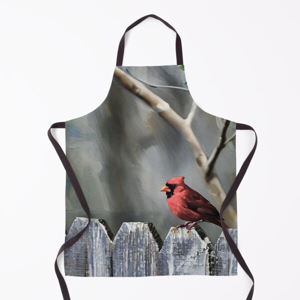 Item preview, Red Cardinal on Fence designed and sold by tomorrowsart.