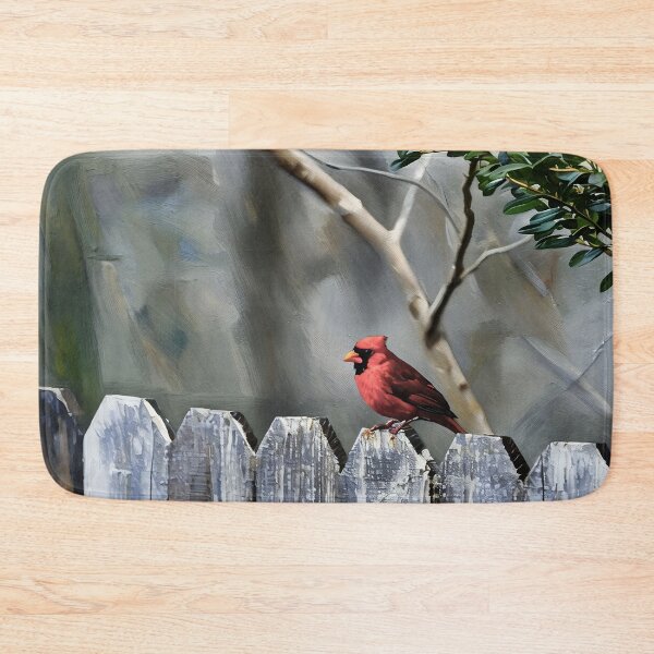 Item preview, Red Cardinal on Fence designed and sold by tomorrowsart.