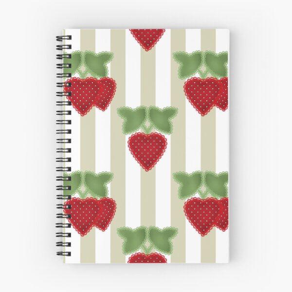 Item preview, Strawberry applique on striped background retro  designed and sold by fuzzyfox.
