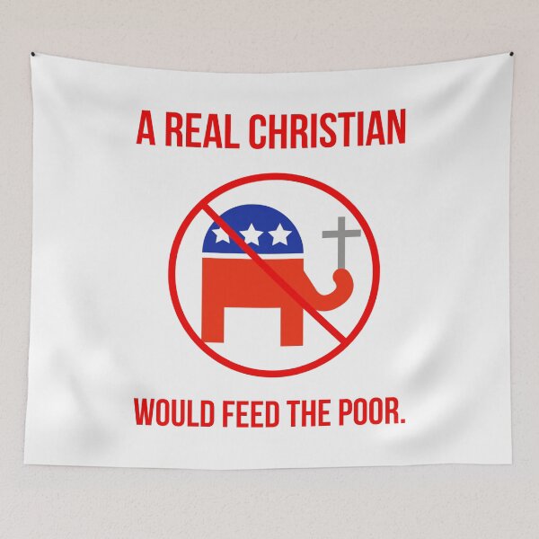 Item preview, A real Christian would feed the poor. designed and sold by Rachel the Artist .