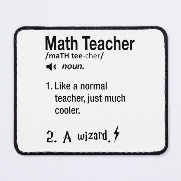 Item preview, Funny Nerdy Math Teacher Like a Normal Teacher Just Much Cooler A Wizard Black Text designed and sold by MathWare MathClips.