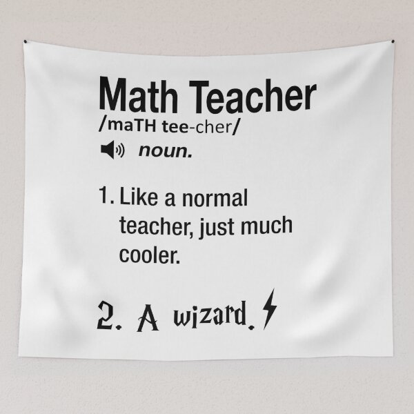 Item preview, Funny Nerdy Math Teacher Like a Normal Teacher Just Much Cooler A Wizard Black Text designed and sold by MathWare MathClips.
