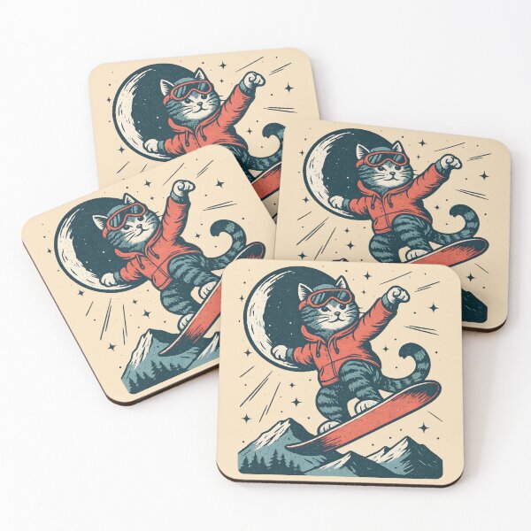 Item preview, Vintage Snowboarding Cat designed and sold by legendaryskins.