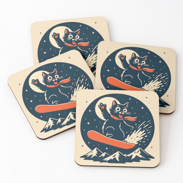 Item preview, Funny Snowboarding Cat designed and sold by legendaryskins.