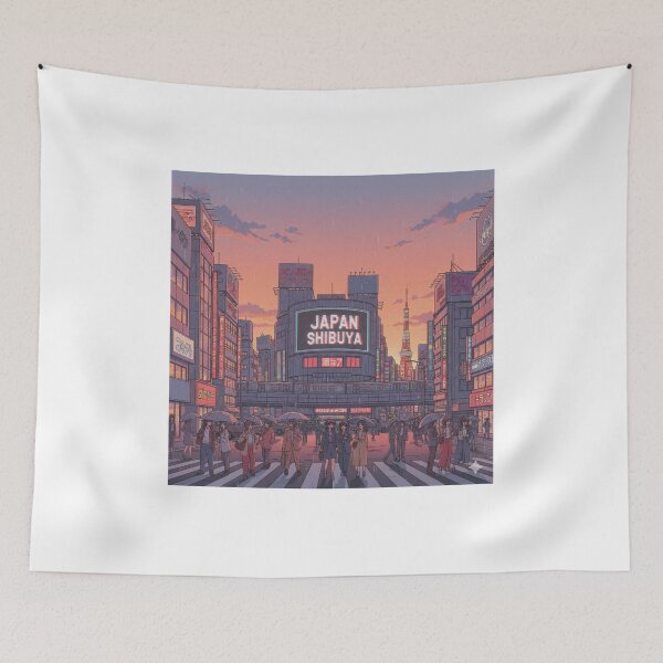 Item preview, Retro Anime Japan Shibuya Travel T Shirt Design designed and sold by ANIMEX00.