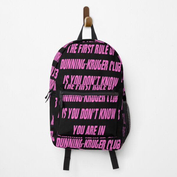 Item preview, Funny Nerdy The First Rule of Dunning-Kruger Club is You Don't Know You are in Dunning-Kruger Club Pink Text designed and sold by MathWare MathClips.
