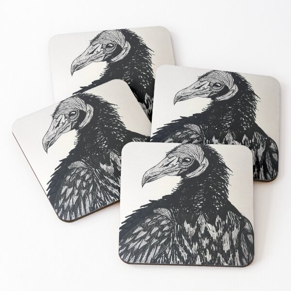 Item preview, Vulture handdrawn dark bird designed and sold by moonbeardk.
