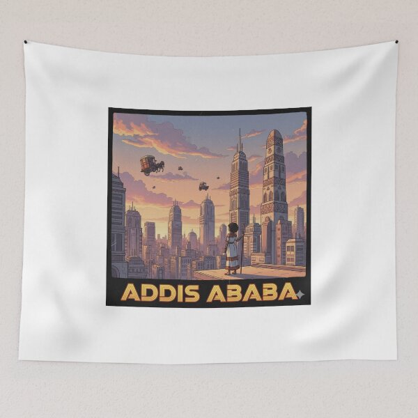 Item preview, Retro Anime Ethiopia Addis Abeba Travel T Shirt Design designed and sold by ANIMEX00.