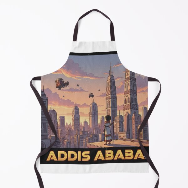 Artikelvorschau, Retro Anime Äthiopien Addis Abeba Reise-T-Shirt-Design entworfen und verkauft von ANIMEX00.