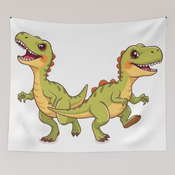 Item preview, Two playful baby dinosaurs designed and sold by AnuNP.