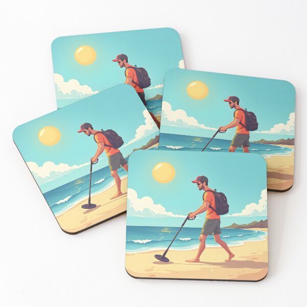 Item preview, Walking down the beach metal detecting for treasures  designed and sold by BDLdesigns.