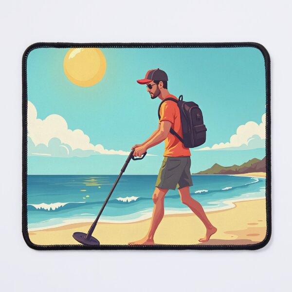 Item preview, Walking down the beach metal detecting for treasures designed and sold by BDLdesigns.
