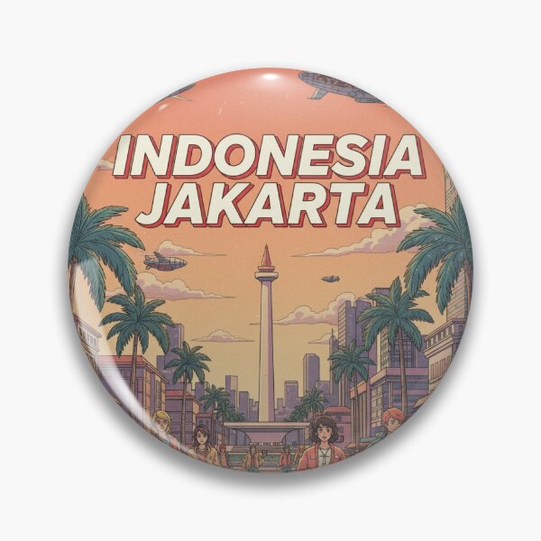 Item preview, Retro Anime Indonesia Jakarta Travel T Shirt Design designed and sold by ANIMEX00.