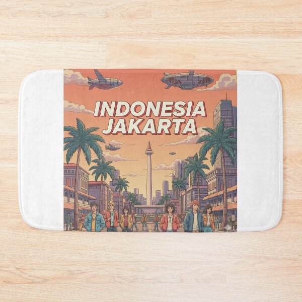 Item preview, Retro Anime Indonesia Jakarta Travel T Shirt Design designed and sold by ANIMEX00.