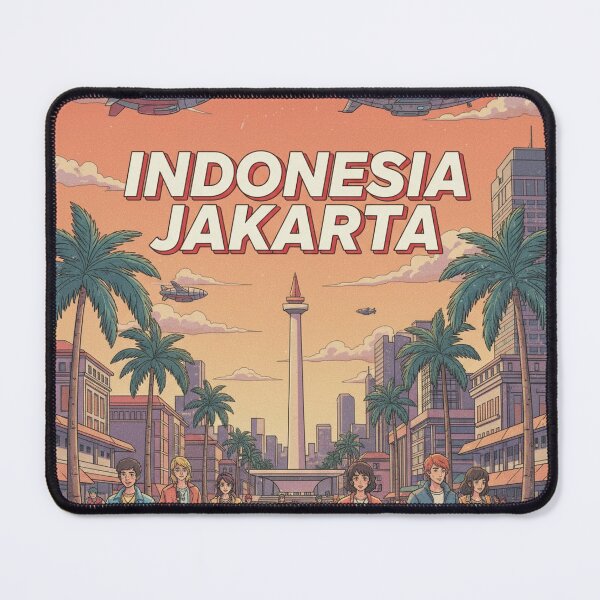 Item preview, Retro Anime Indonesia Jakarta Travel T Shirt Design designed and sold by ANIMEX00.