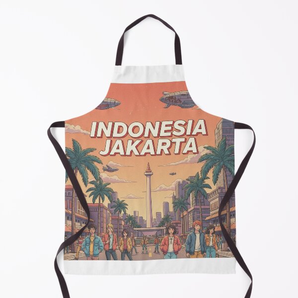 Item preview, Retro Anime Indonesia Jakarta Travel T Shirt Design designed and sold by ANIMEX00.