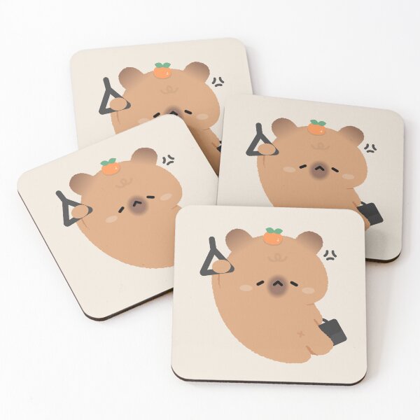 Item preview, Tired Capybara Commute designed and sold by theladyernestember.