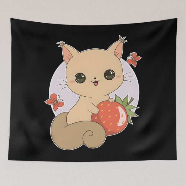 Item preview, Cute Little Squirrel With A Big Strawberry designed and sold by DominicAquino.