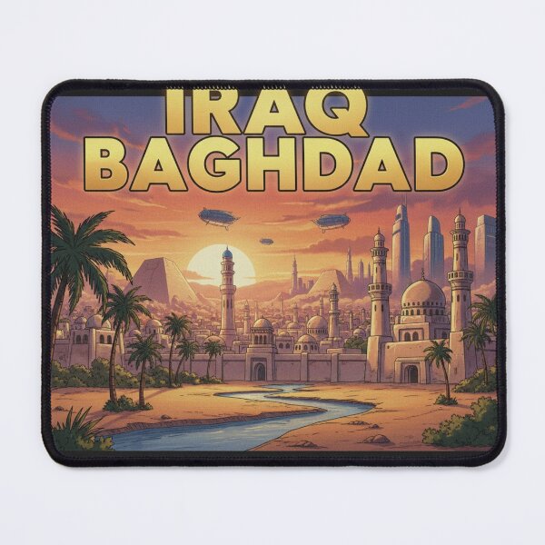 Item preview, Retro Anime Iraq Baghdad Travel T Shirt Design designed and sold by ANIMEX00.