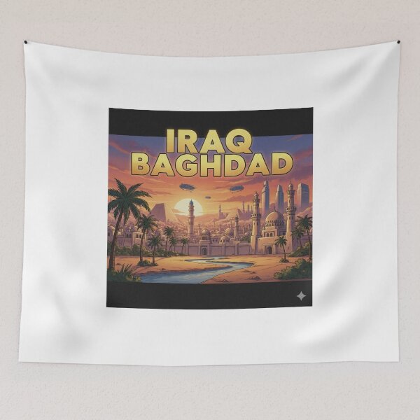 Item preview, Retro Anime Iraq Baghdad Travel T Shirt Design designed and sold by ANIMEX00.