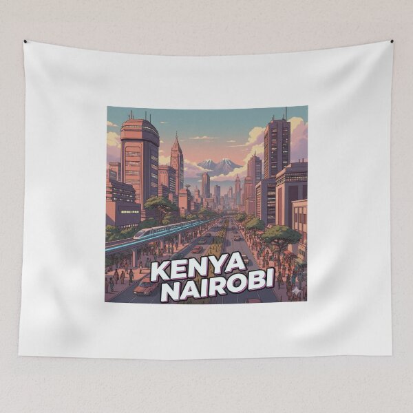 Item preview, Retro Anime Kenya Nairobi Travel T Shirt Design designed and sold by ANIMEX00.