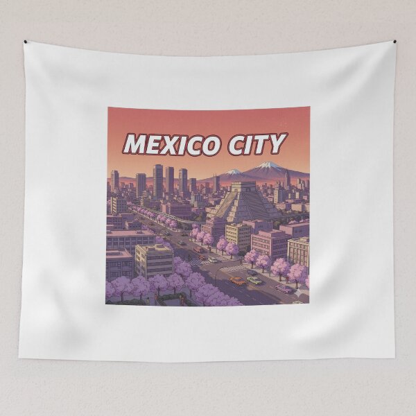 Item preview, Retro Anime Mexico City Travel T Shirt Design designed and sold by ANIMEX00.