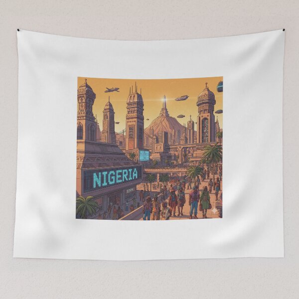 Item preview, Retro Anime Nigeria Abuya Travel T Shirt Design designed and sold by ANIMEX00.