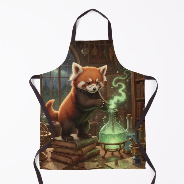 Item preview, Red Panda Alchemist – Cute Magic Scientist Animal Art – Fantasy Cottagecore Academia Design designed and sold by MadeByACJ.