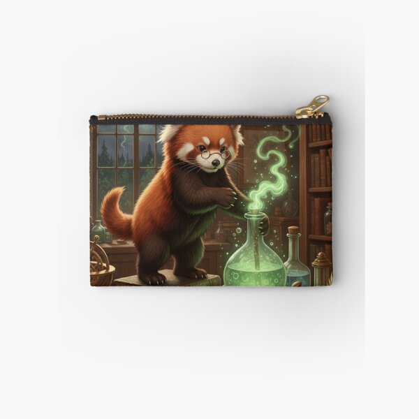 Item preview, Red Panda Alchemist – Cute Magic Scientist Animal Art – Fantasy Cottagecore Academia Design designed and sold by MadeByACJ.
