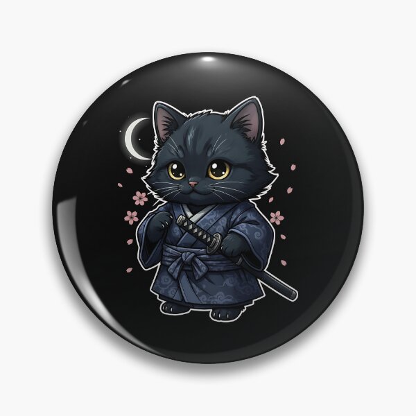 Item preview, Samurai Cat  Cute Samurai Kitten Japanese Art  Kawaii  designed and sold by facegm.