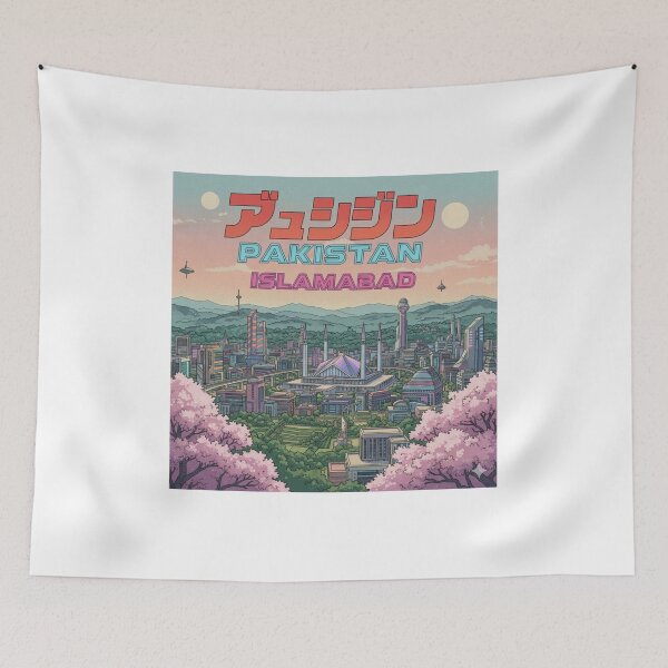 Item preview, Retro Anime Pakistan Islamabad Travel T Shirt Design designed and sold by ANIMEX00.