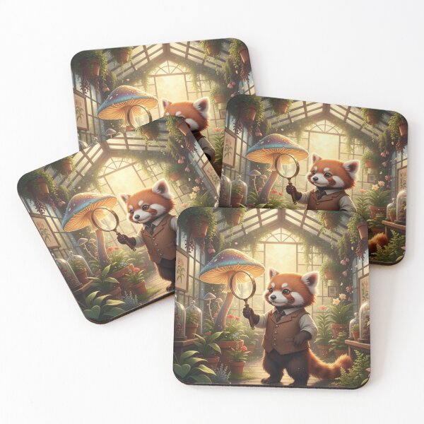 Item preview, Red Panda Botanist – Cute Nature Explorer Art – Cottagecore Fantasy Garden Aesthetic Design designed and sold by MadeByACJ.