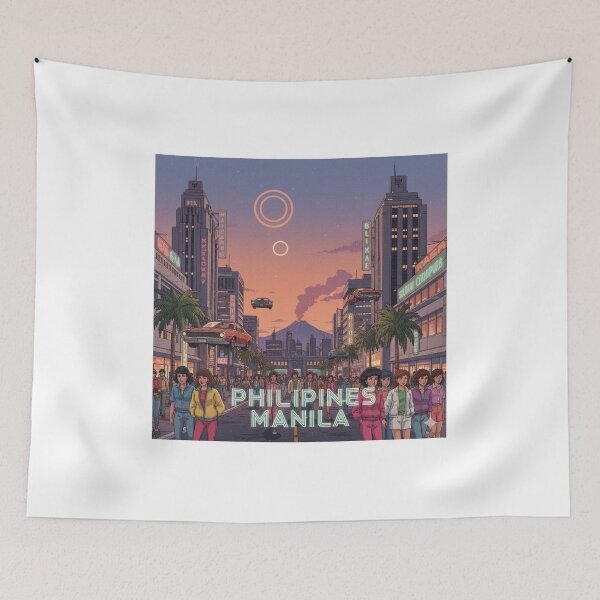 Item preview, Retro Anime Philipines Manila Travel T Shirt Design designed and sold by ANIMEX00.