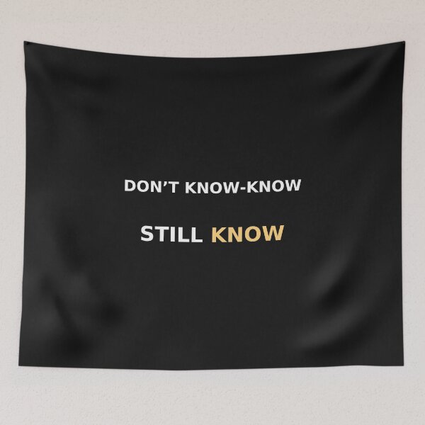 Item preview, Don’t know-know. Still know. — Minimalist Commentary Tee (Charlie Kirk discussion) designed and sold by Sanctum Icons.
