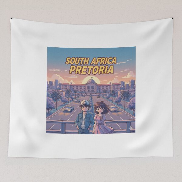 Item preview, Retro Anime South Africa Pretoria Travel T Shirt Design designed and sold by ANIMEX00.