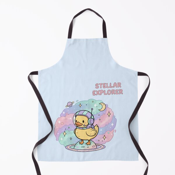 Item preview, Stellar Explorer Cute Duck Astronaut Sticker Kawaii Space Cloud Pastel Planet Vinyl designed and sold by cozy corner co. .