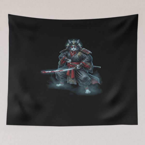 Item preview, Samurai Cat - Japan Warrior Katana Power  designed and sold by facegm.