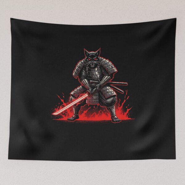Item preview, Samurai Cat - Japan Warrior Katana Power designed and sold by facegm.