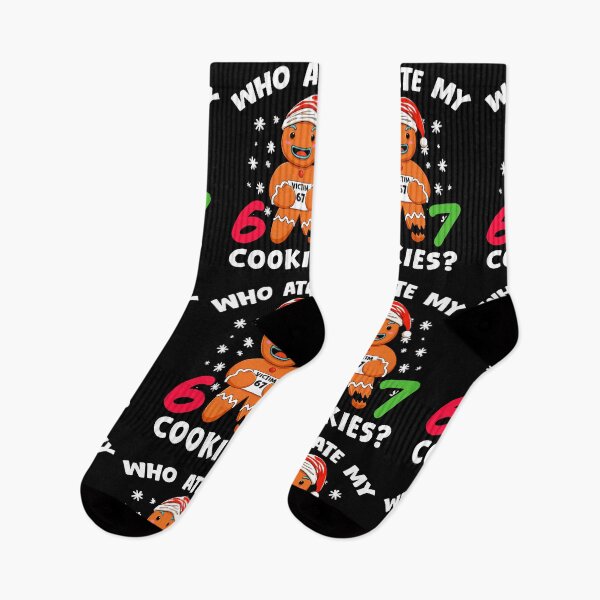 Item preview, Who Ate My 67 Cookies? Funny Gingerbread Christmas Meme Silly Holiday Food Humor designed and sold by Dmetalx Art Apparel.