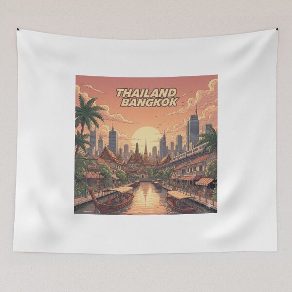 Item preview, Retro Anime Thailand Bangkok Travel T Shirt Design designed and sold by ANIMEX00.