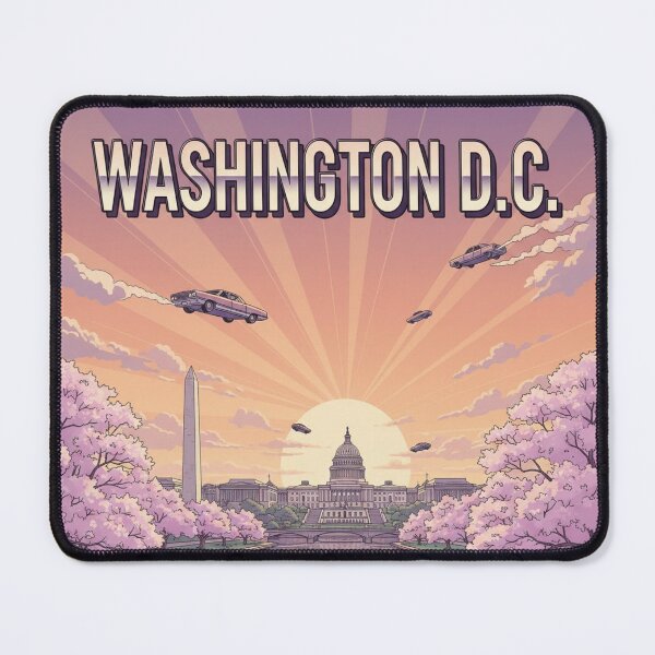 Item preview, Retro Anime United States Washington D.C. Travel T Shirt Design designed and sold by ANIMEX00.