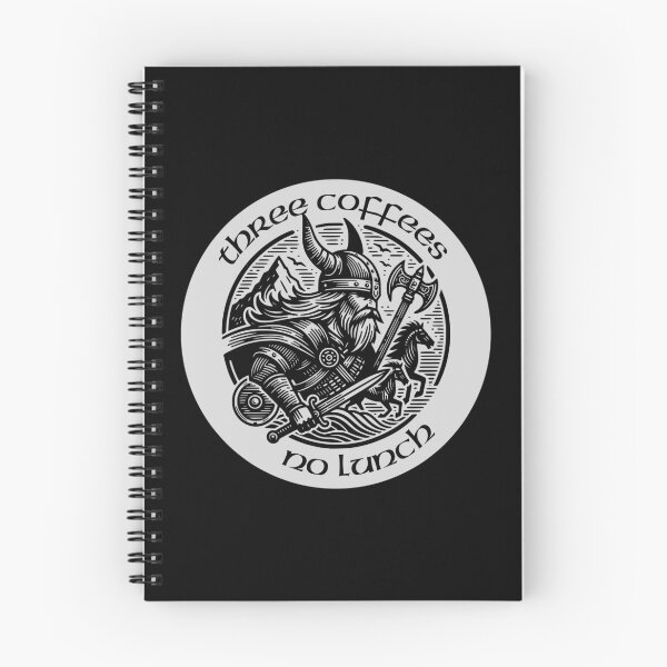 Item preview, Three Coffees No Lunch Viking Meme designed and sold by AESTHETISCAPES.