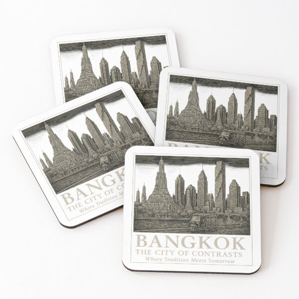 Item preview, BANGKOK – THE CITY OF CONTRASTS | Modern Thai Heritage Streetwear Design designed and sold by Siamcatshop.