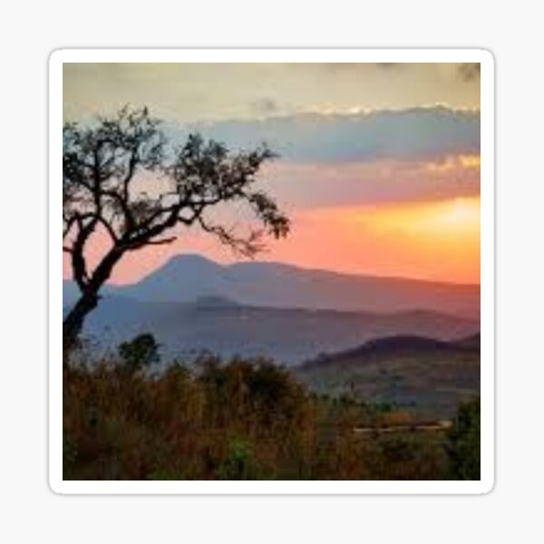 Item preview, Golden Horizon – African Sunset Landscape Art designed and sold by Pulse Of Africa.
