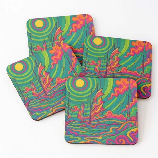 Item preview, “Cosmic Voyage – Trippy Psychedelic Sailing Artwork” designed and sold by Hippielove71.