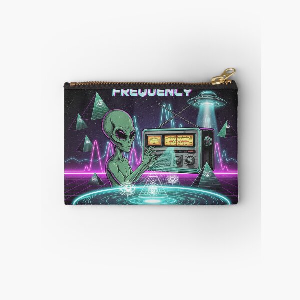 Item preview, The Truth Frequency – Retro Alien Illuminati Flat Earth Design designed and sold by Travelcases.