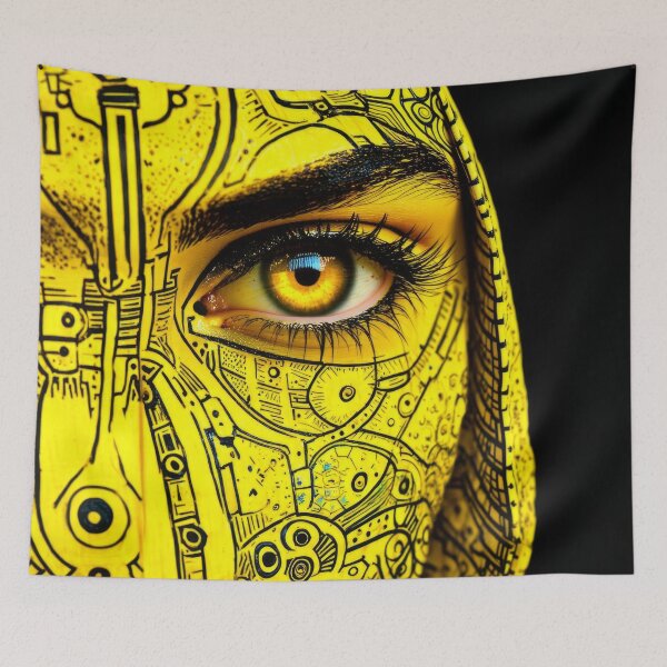 Item preview, Yellow Symbols Face 2 designed and sold by 3dvirtualand.