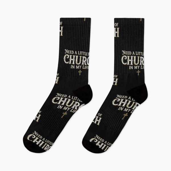 Item preview, Need A Little Bit Of Church In My Life Funny Christian Cross designed and sold by 519xdesign.