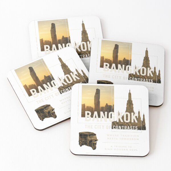 Item preview, BANGKOK – THE CITY OF CONTRASTS | Cinematic Urban Thai Poster Design designed and sold by Siamcatshop.
